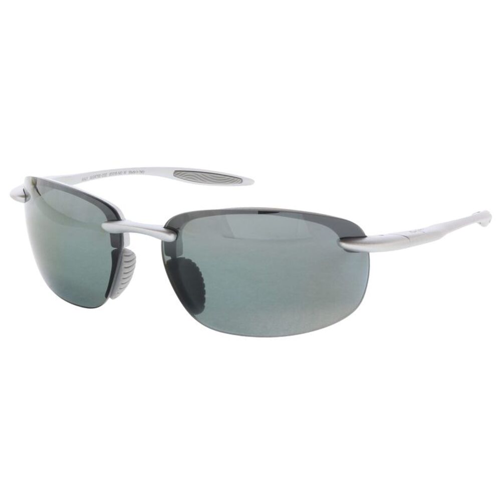 Maui Jim MJ0676S-002 Sporty Silver Rimless Grey Maui Ultra Lenses